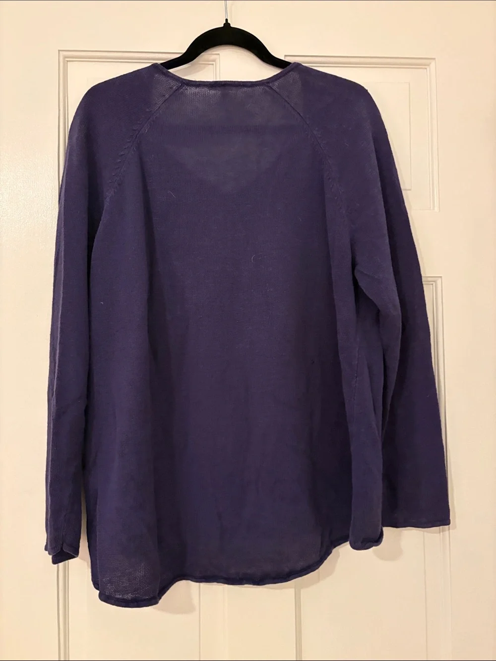 Eileen Fisher Women's V-Neck Cotton Lightweight Pullover Sweater - Purple